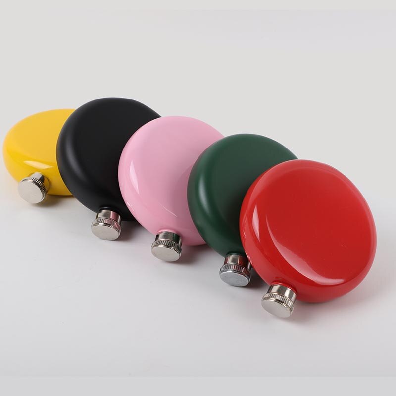 Rvs Ronde Heupfles Relatiegeschenk Outdoor Draagbare Heupfles Ondersteuning Custom Pakket 304 Food Grade