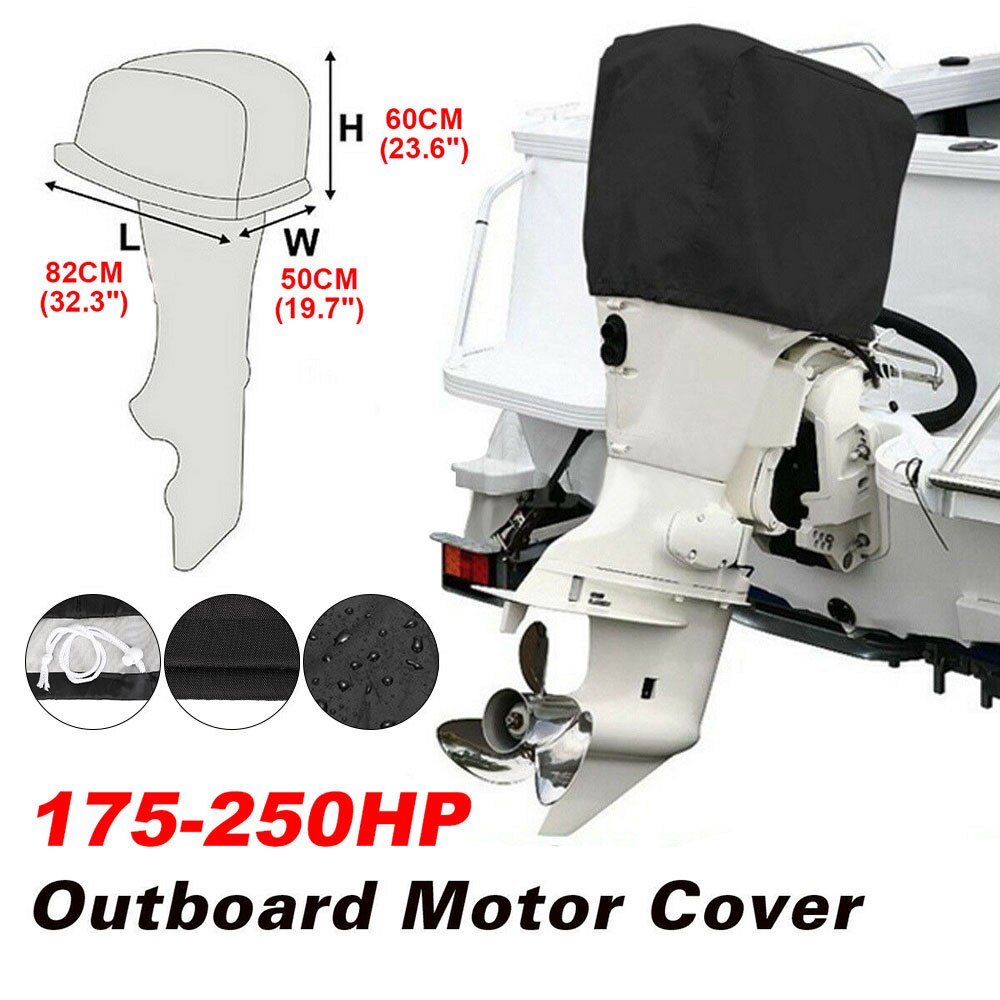 250HP 210D Oxford cloth Motor Boat Outboard Engine Protector Covers D49