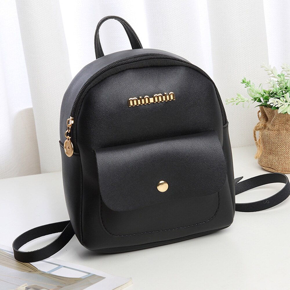 Mini Backpack Women Crossbody Bag For Teenage Girl Plaid Women Shoulder Phone Purse Korean Style Trendy Female Bagpack: Style B-black