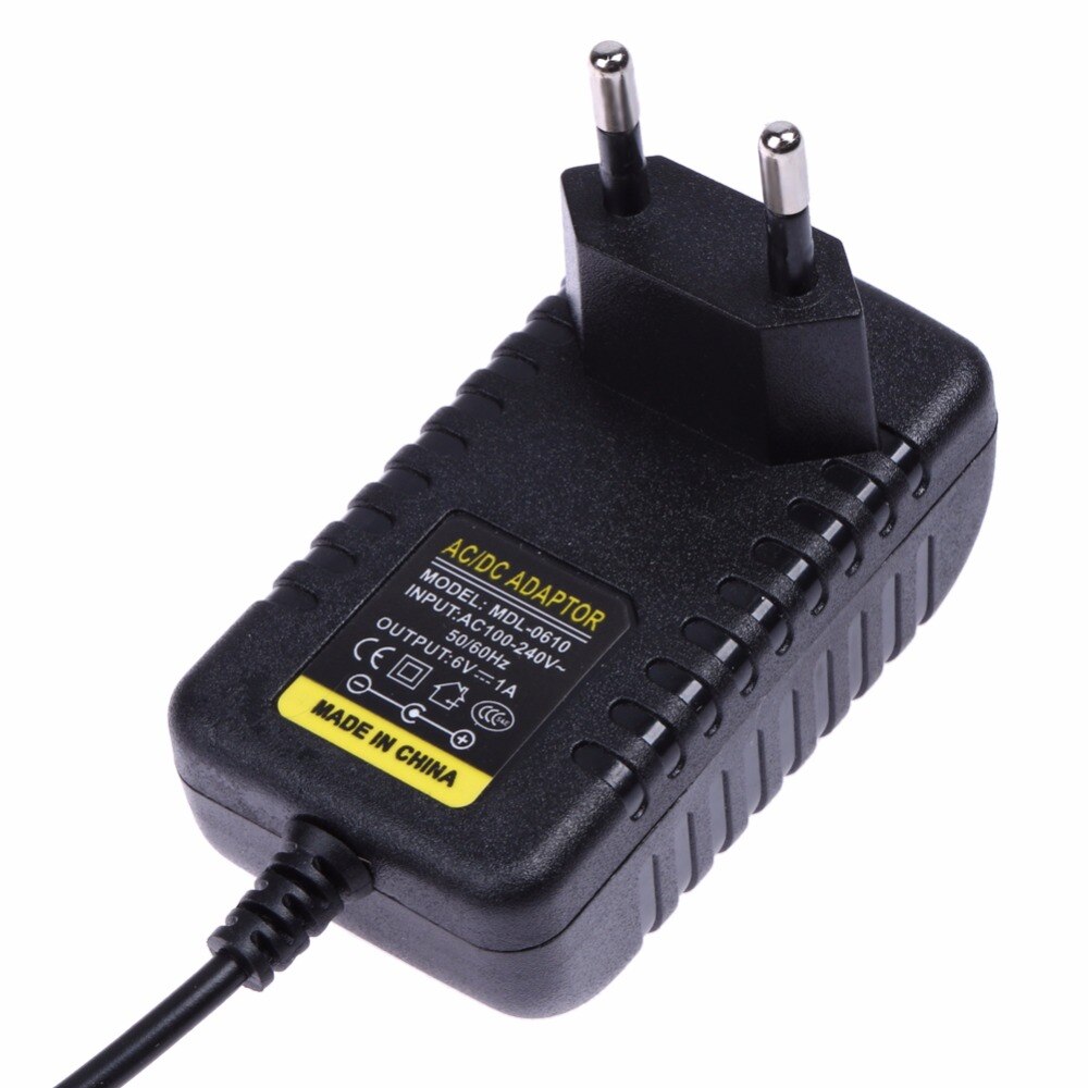 100-240v virtalähteen sovitin eu -pistokkeen vaihto ac -muunnin 6v 1a 1000ma laturi 5.5 x 2.5mm