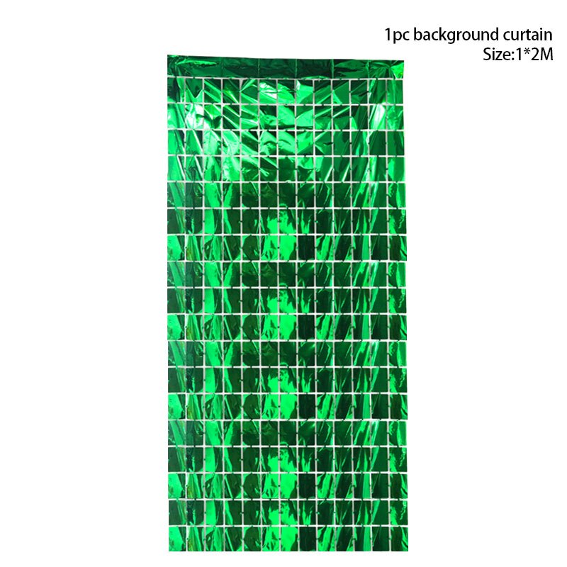 1*2M Glitter Sequin Backdrop Curtain for Wedding Party Decor rose gold Foil Tinsel Curtain Baby Shower Birthday Party Background: green