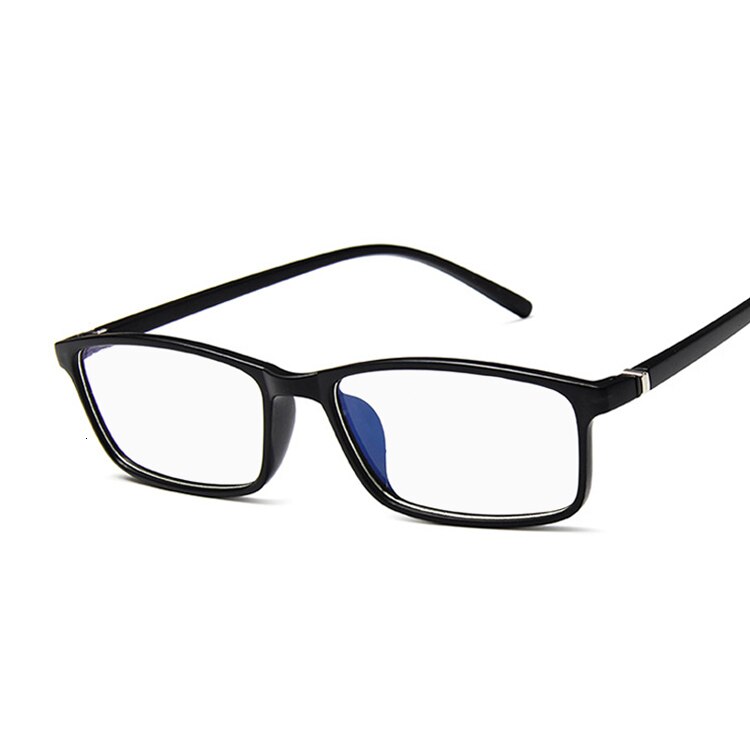 Mænd brillestel gennemsigtigt brillestel kvinder vintage firkantet klart glas briller optisk brillestel: Sand sort