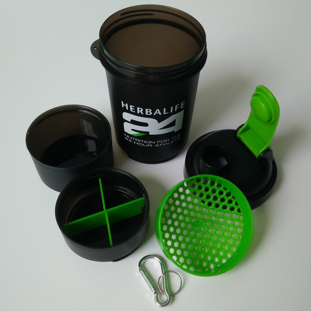 JOUDOO-bouteille de nutrition à l'herbalife 1000ml, pour shaker, pour lait, bouteille en paille, pour sport, gourde spatiale,: 500ml 24 gnbk