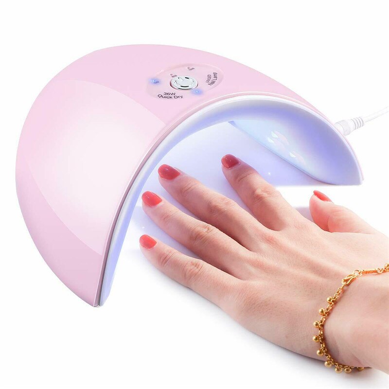 Multifunctionele LED Smart Inductie Nail Lichttherapie Machine Droger 36W Nagellak Droger Lamp Gel Acryl Curing light Spa Kit: Pink Light Sense