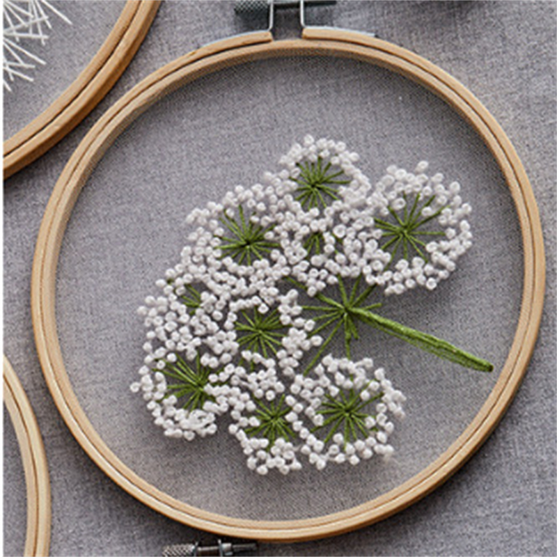 Mesh Embroidery Material Package European Transparent Embroidery Method Embroidered Diy Homemade Novelty