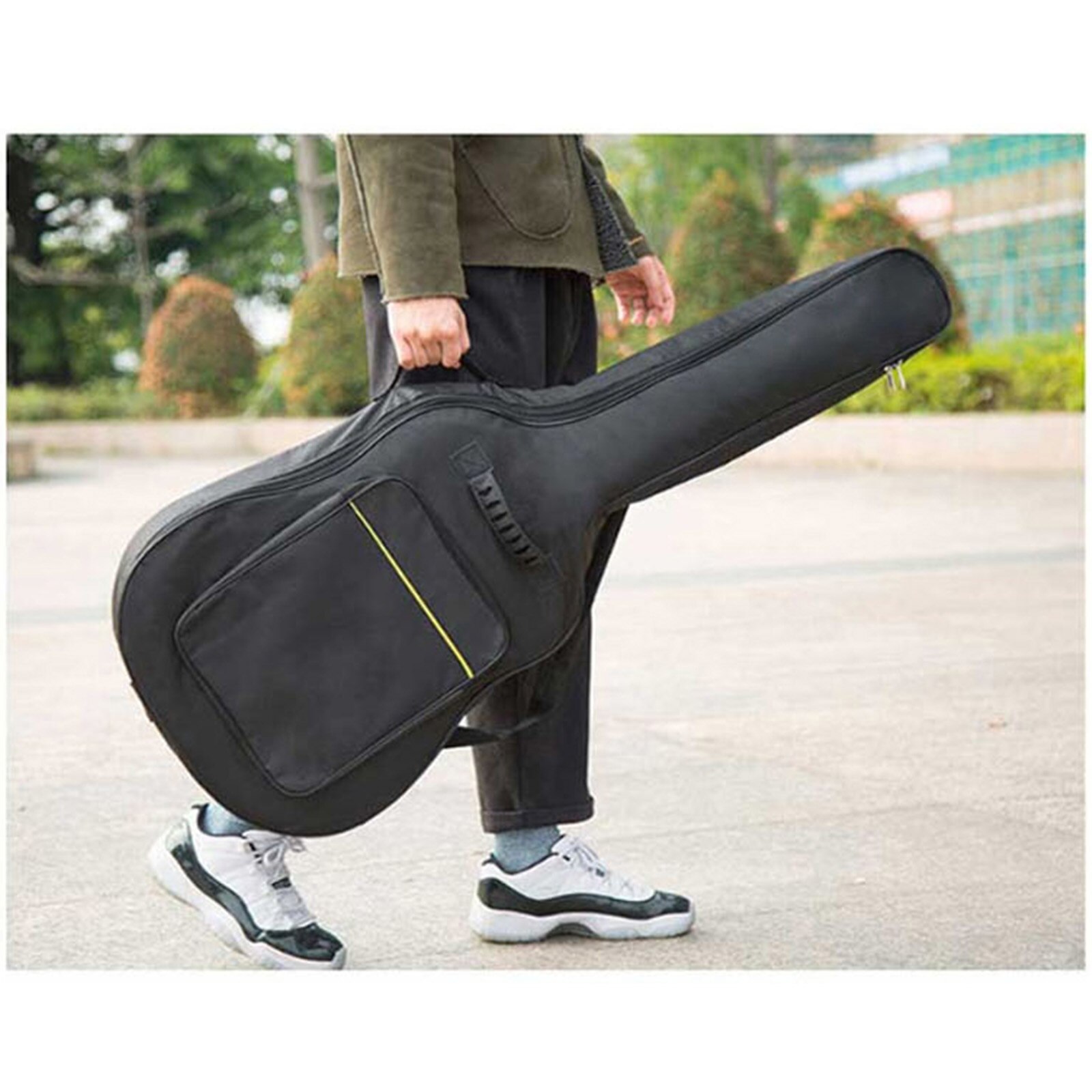 36 "borsa per chitarra acustica borsa imbottita per Gig doppia cinghia zaino borsa per il trasporto nero