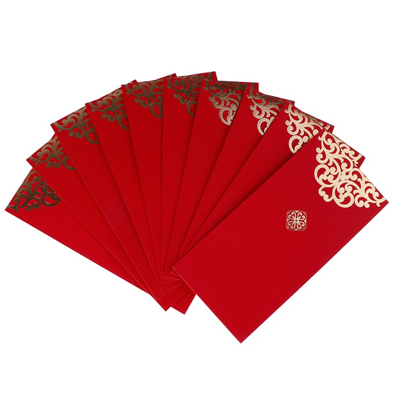 6/10PCS Chinese Red Envelope Hongbao Year Spring Festival Birthday Marry Red Envelope: 3