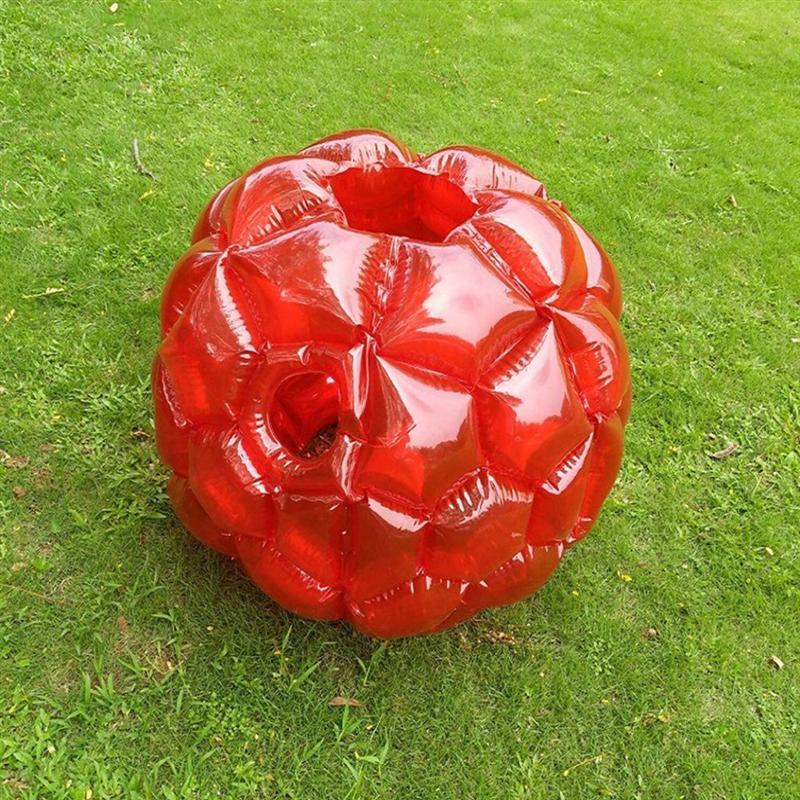 1pc Bumper Ball Soft PVC Inflatable Portable Bubble Ball Bumper Ball Body 60cm Ball Toys for Beach Park BBQ Outdoor