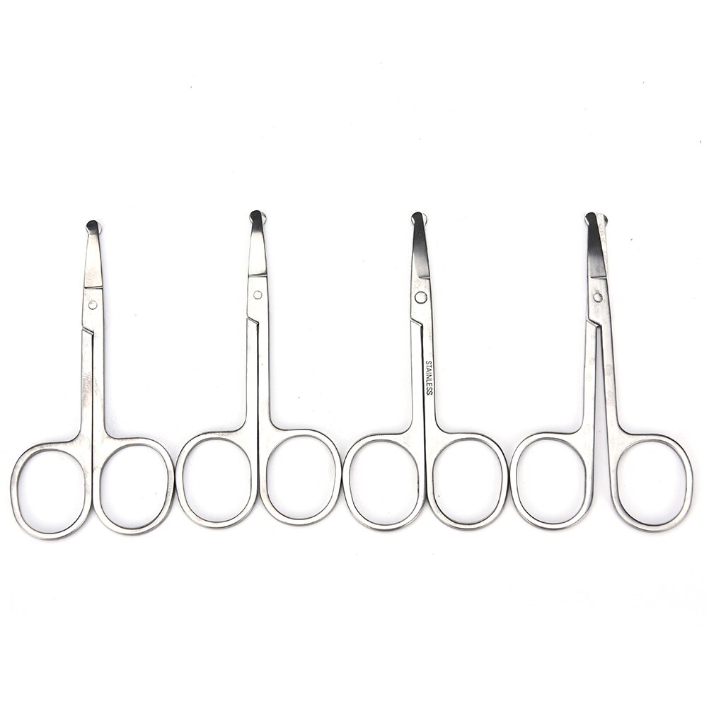 Safety Scissors Multi Purpose Scissor with Round Tip for Facial Hair Eyebrow Beard Mustache Trimming Rounded Nose Hair Trimmer