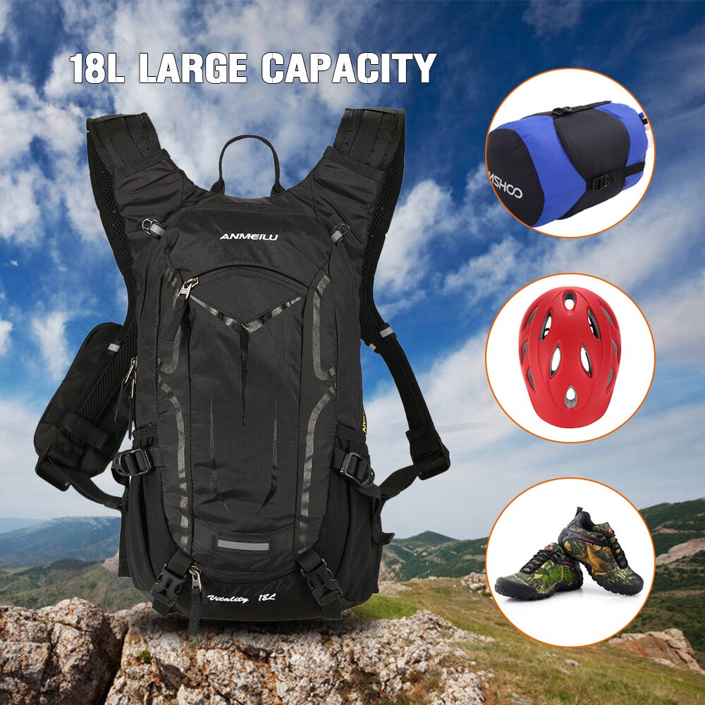 Lixada-mochila de Ciclismo de 18L, ultraligera, para deportes al aire libre, viaje, Camping, hidratación, bolsa de agua