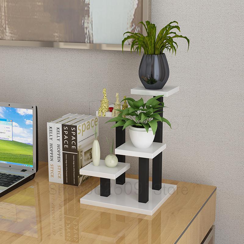 Gecontracteerd Creatieve Mini Kleine Bloem Kantoor Boek De Tafel Functie Van Multilayer Vlees Vlees Plant Stapsgewijze Plank: Model3