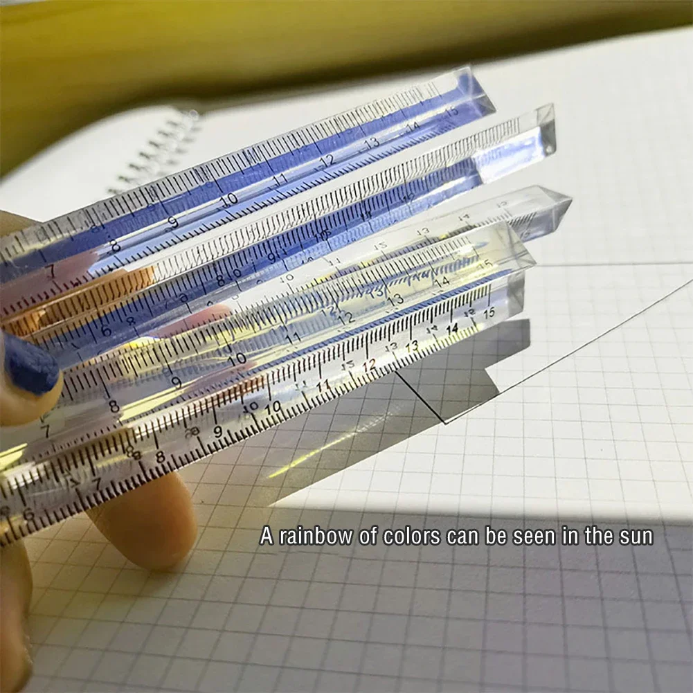 3D Stereo Transparent Rulers 15cm Measuring Tool D... – Grandado