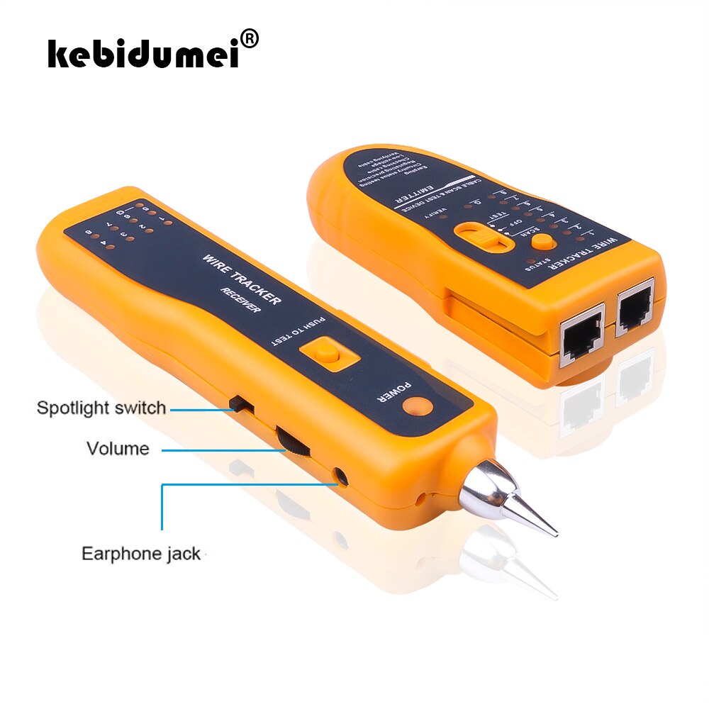 Kebidumei telefone fio rastreador tracer toner rj11 rj45 cat5 cat6 ethernet lan cabo de rede testador detector linha localizador