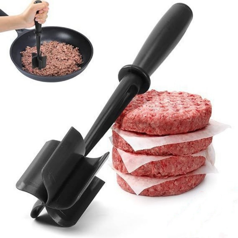 Meat Chopper Heat Resistant Ground Beef Masher Non-Stick Meat Shredder Potato Tomato Turkey Hamburger Mix Smasher Kitchen Gadget