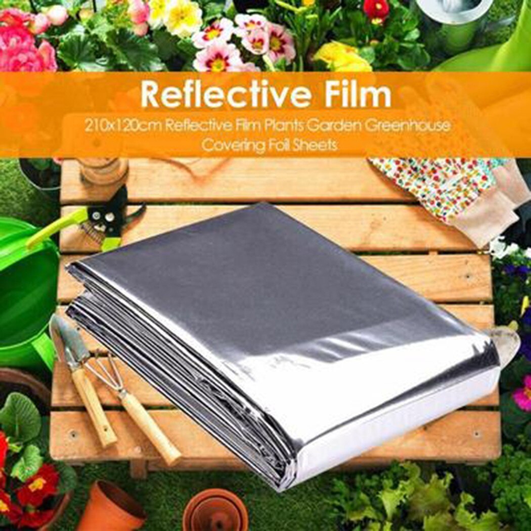 Película hidropónica altamente reflectante para cultivo de plantas, película de Mylar reflectante de doble cara para invernaderos, 210x120cm
