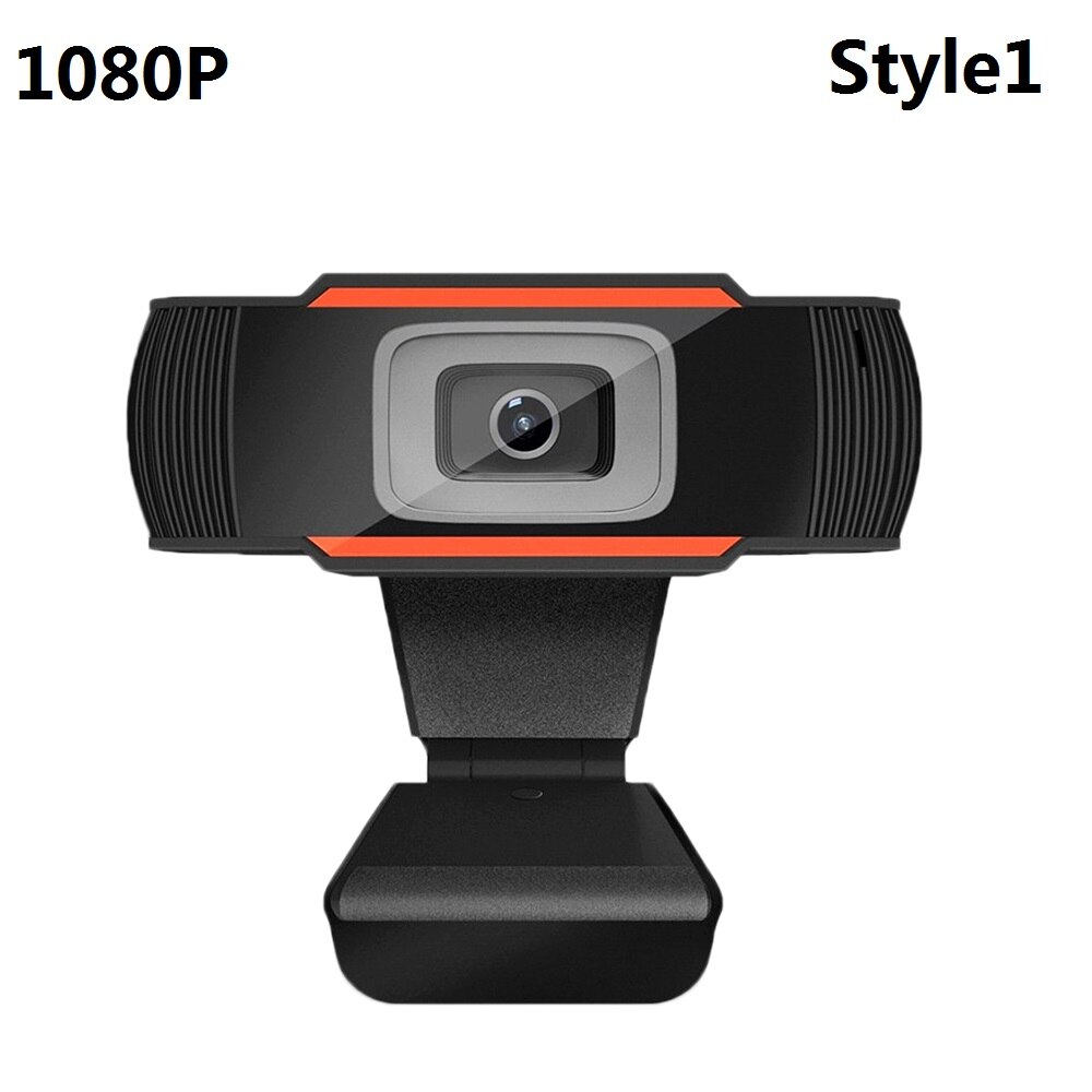 30 degrees rotatable 2.0 HD Webcam 1080p 720p 480p USB Camera Video Recording Web Camera with Microphone For PC Computer: 1080P-Style 1