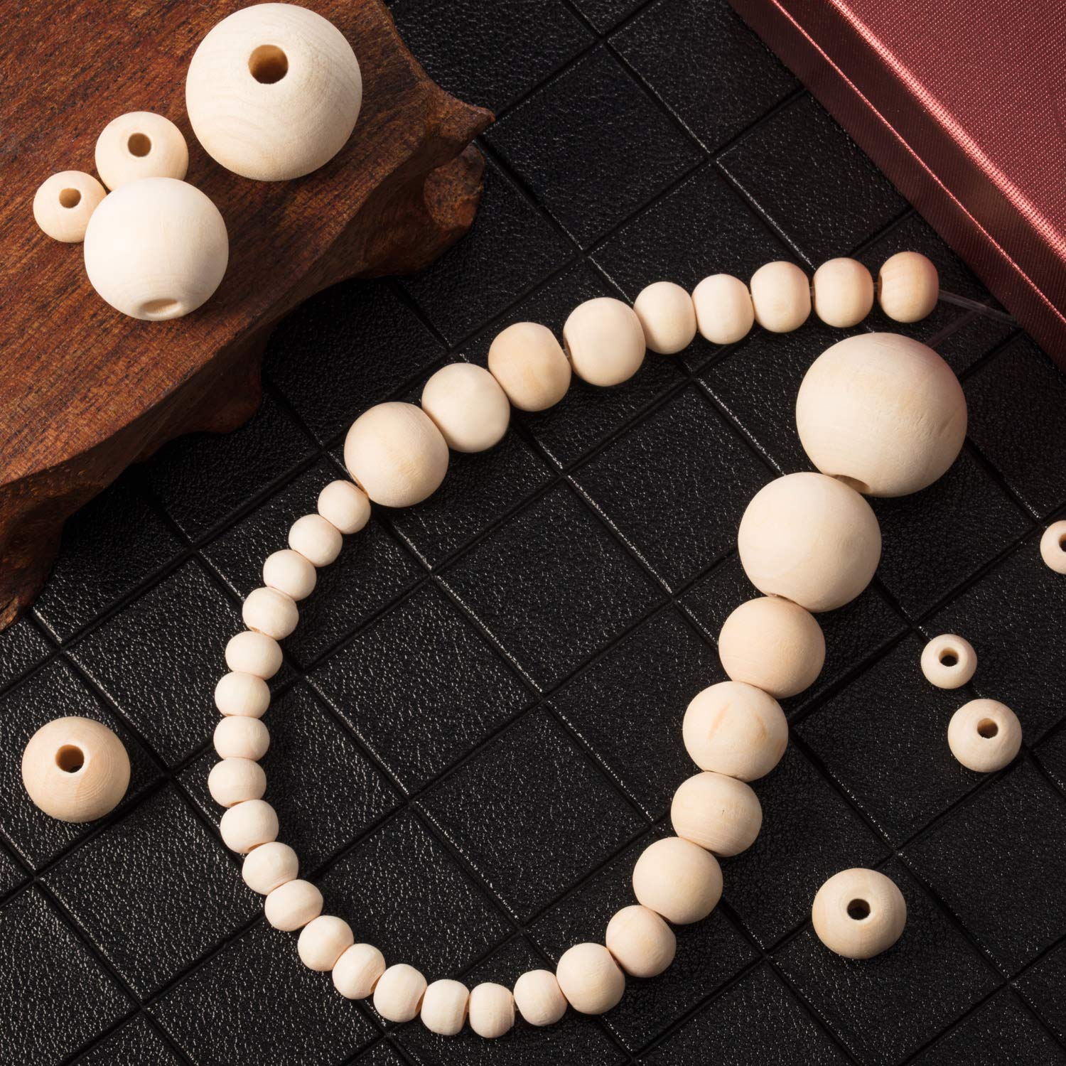 5 ~ 20mm nowe naturalnie drewniane koraliki drewniane okrągła kula drewno Spacer koraliki dla Craft DIY luźne drewniane koraliki na wyrób biżuterii bransoletka