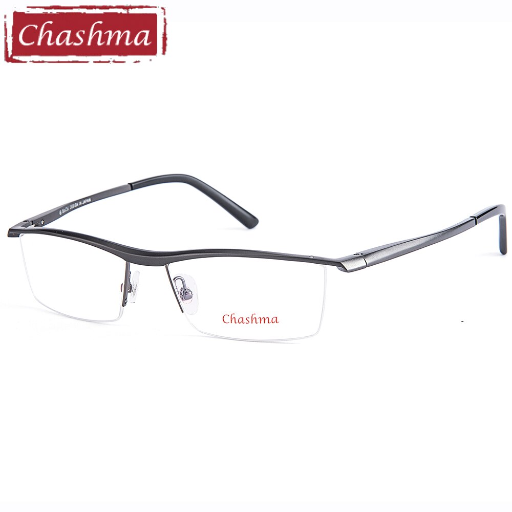 Chashma Men Glasses Alloy Frame Semi Rim Eye Glasses Frames Prescription Glasses Frame