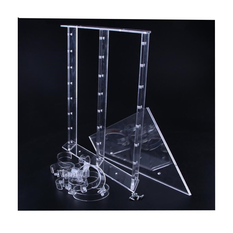 Clear Acryl Horloge display stand Drie Tiers Van 24 Bit Horloge Houder Sieraden Showcase Horloge Armband vertoningsrek