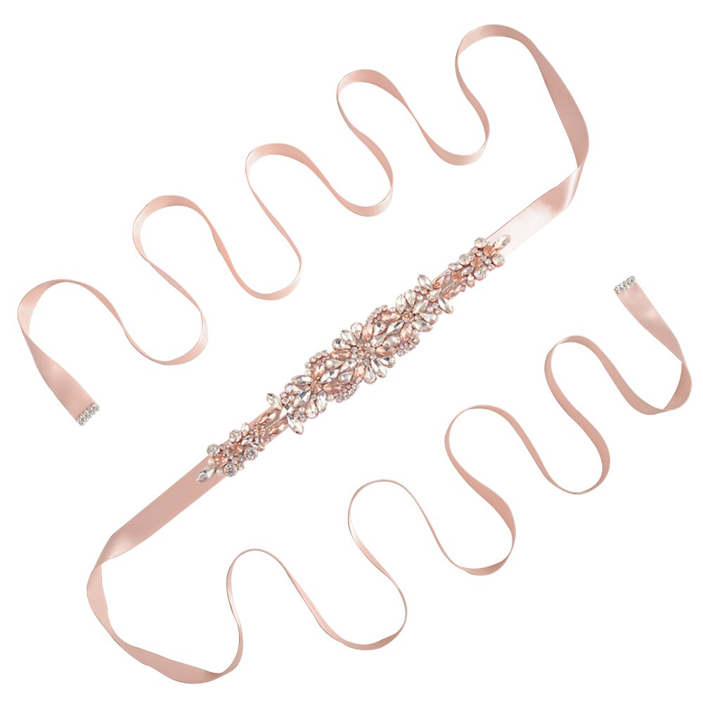 Jahrgang Rosa Kleid Gürtel Rose Gold Hochzeit Gürtel für Frauen Schmuck Gürtel Strass Schärpe Braut Juwel Gürtel Abendkleid Gürtel: Jahrgang Rosa