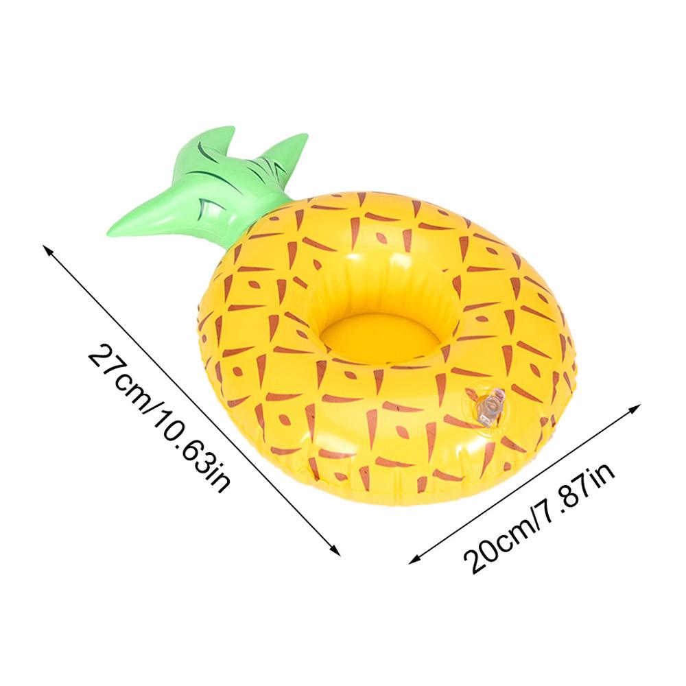 Cartoon Fruit Pineapple Cup Holder Inflatable Water Pool Toy Coaster Floating Drink Cups Holders