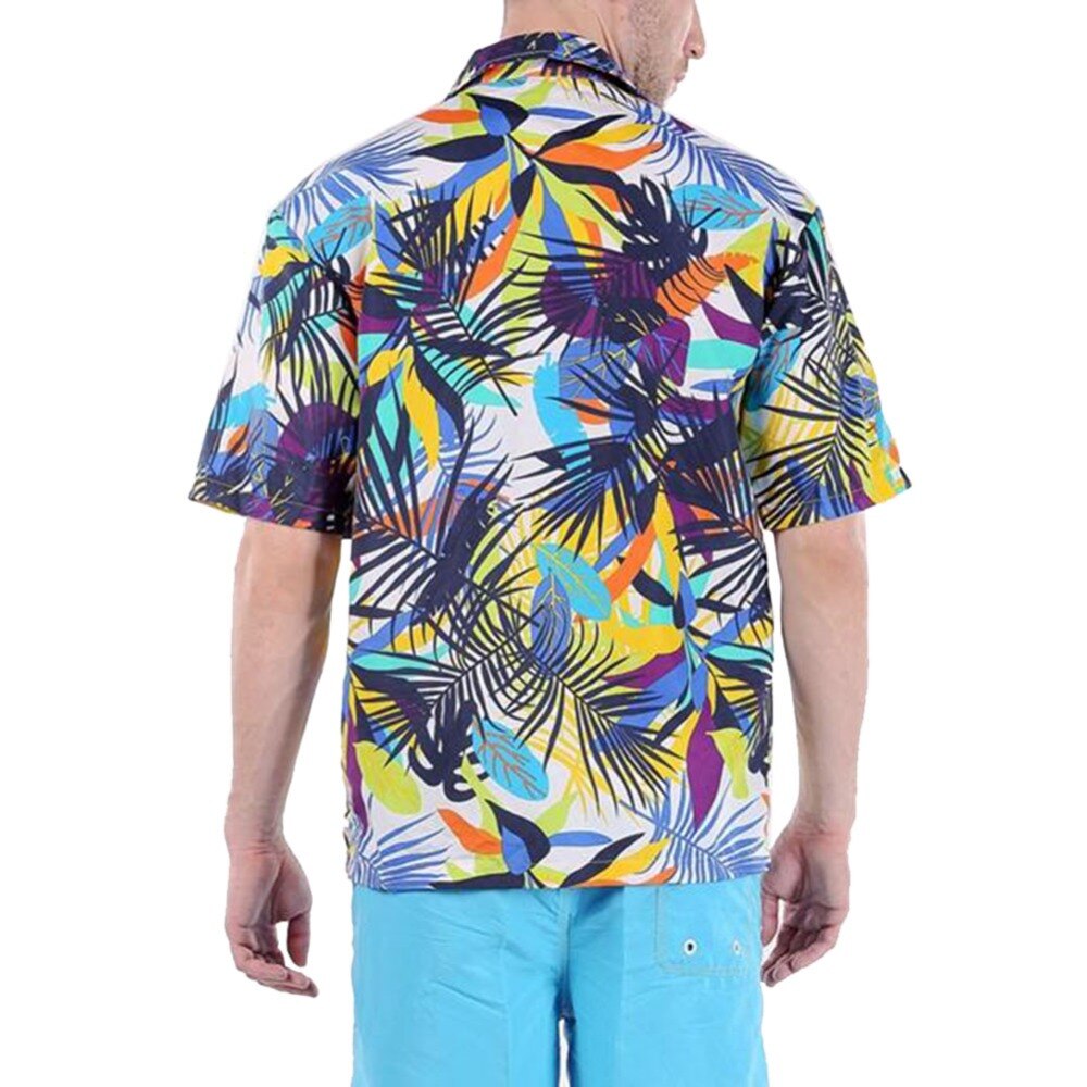 Regelmatige Fit Heren Katoen Korte Mouw Hawaiian Shirt Zomer Casual Bloemen Shirts Mannen Plus Size M-3XL Tops