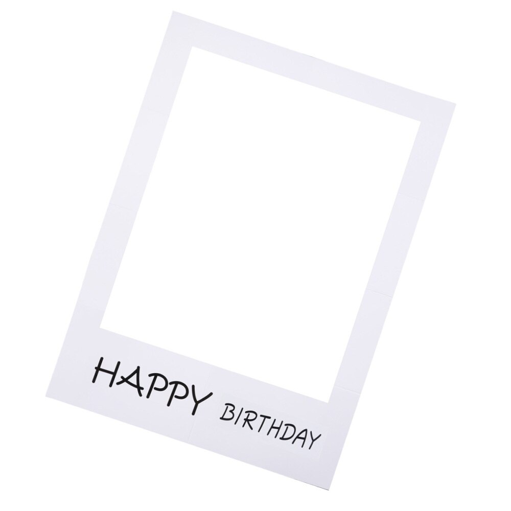 DIY Paper Picture Frame Cutouts Photo Booth Props for Birthday Party: Default Title