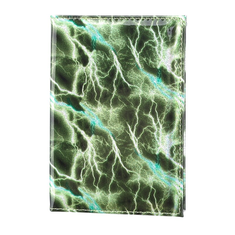 Cool Lightning Pattern Passports Cover Smooth Pu Leather Passport Cover Women Passport Holder Travel Covers For Passports Case: Green