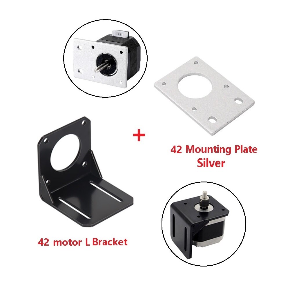 MEGA Stepper Motor NEMA 23 17 Mounting L Bracket 42step Motor Bracket Mount Fixed Support Plate Shelf 3D Printer Part 57mm 42mm: 42 Bracket andSPlate