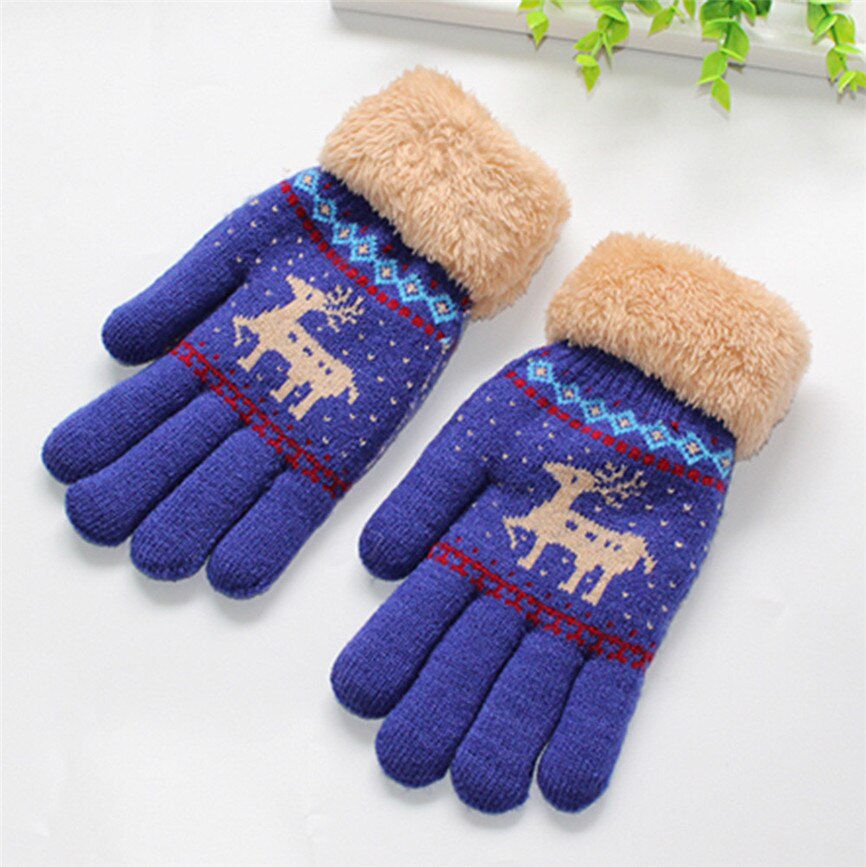 Toddler Baby Cute Gloves Thicken Christmas Fawn Girls Boys Of Winter Warm Gloves For 8-13 Years baby Sep#2