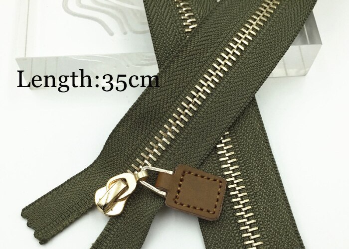 2 stk 18cm 20cm 35cm 5#  metal lynlås til taske bukser nederdele lukkede lynlåse til syning beklædningsgenstand jakke frakke lynlåse gør det selv håndværk værktøj: Marinegrøn 35cm