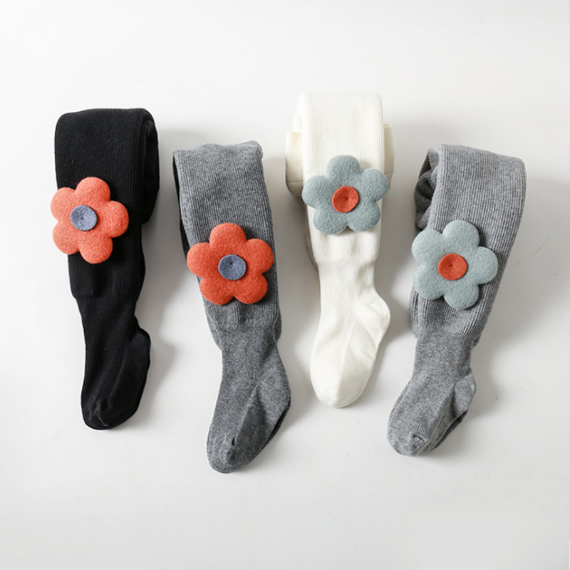 Girls Tights Princess flowers Baby Girl's One-Piece Pantyhose Baby spring Autumn winter Style Trousers winter Stockings