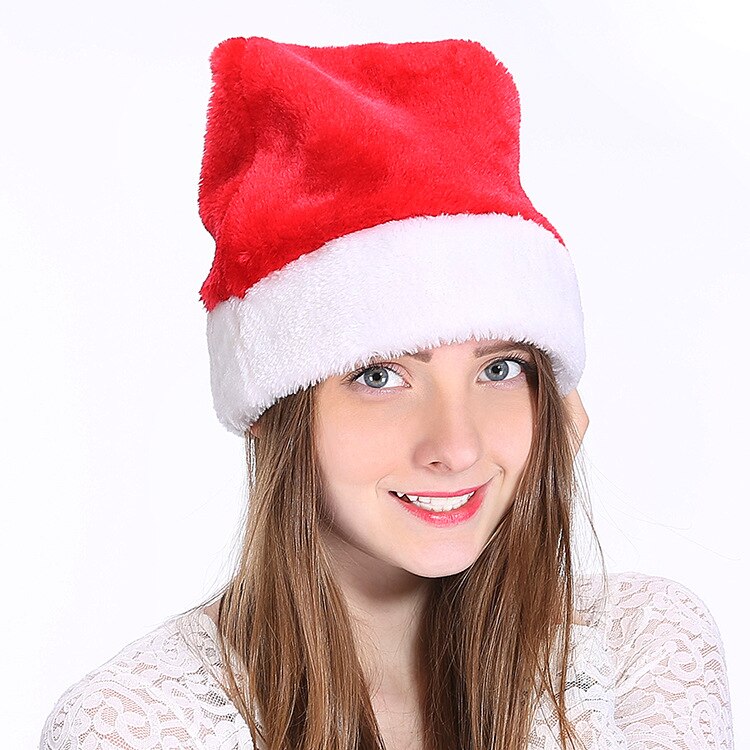 High-Grade Plush Adult Christmas Hat Fleece and a Santa Claus Hat Christmas Hat Christmas Hat Manufacturers