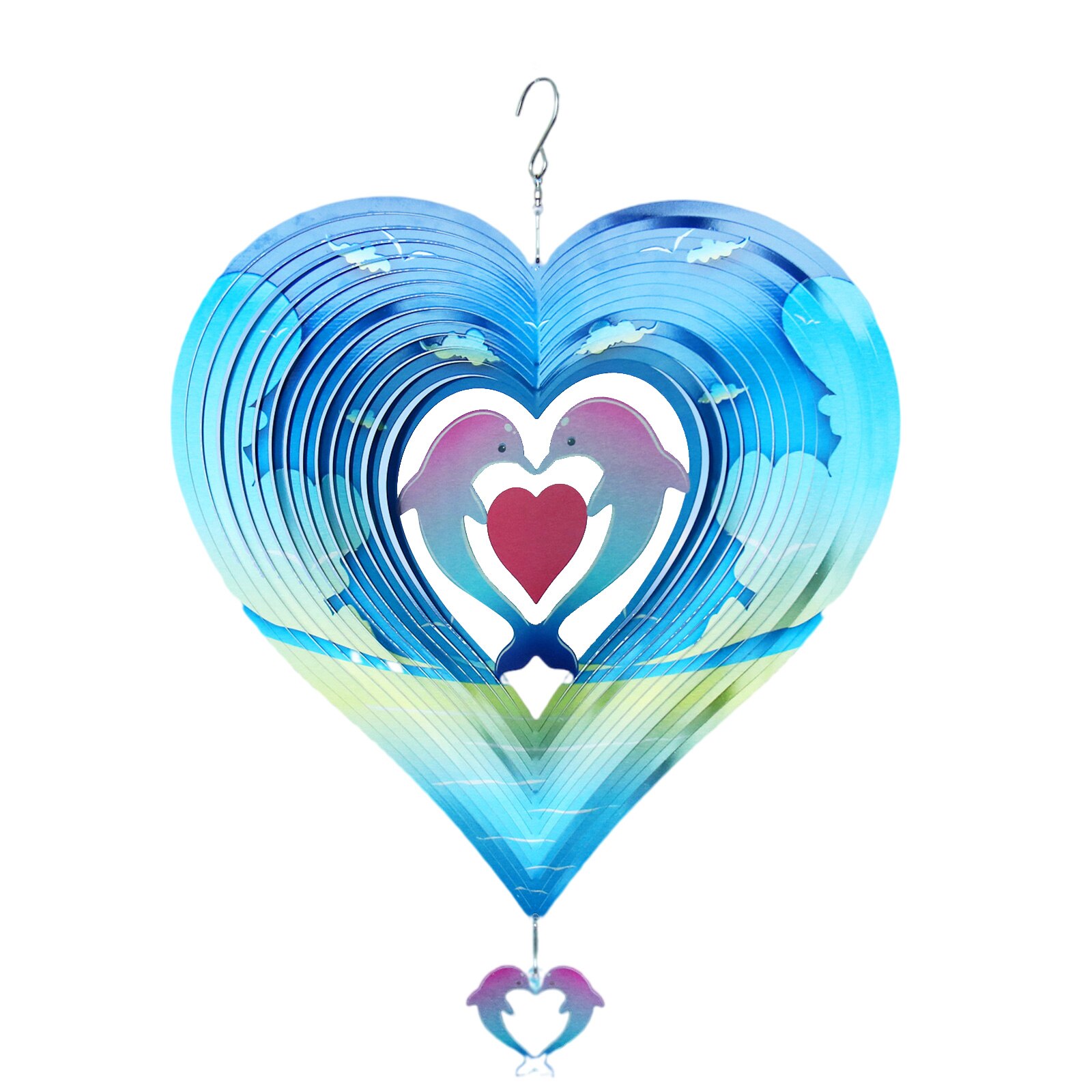 5 Tuned Metal Tubes Wind Chimes Outdoor Amazing Grace Music Sound 36inch Home Pendant: style E1