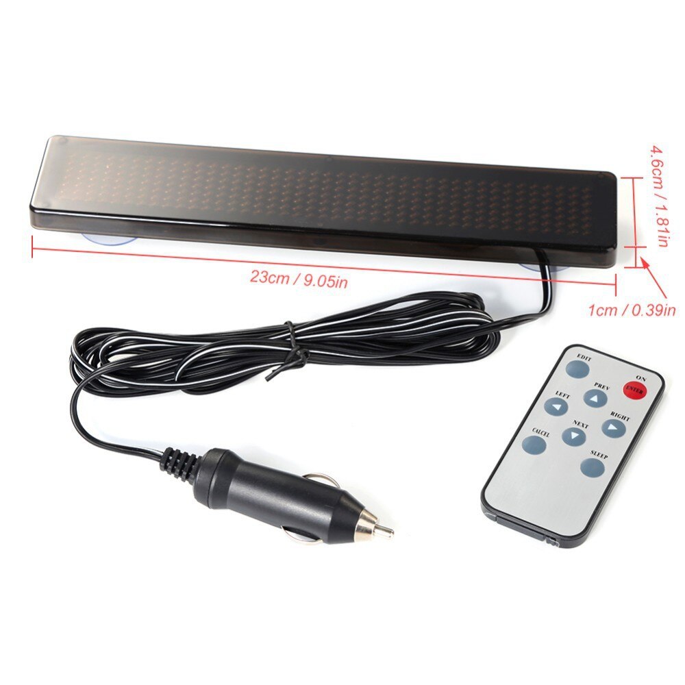 Led Auto scherm 7X41 pixels Diy kit 23 CM DC5V ~ DC12V Auto LED Teken Afstandsbediening programmeerbare Rolling informatie