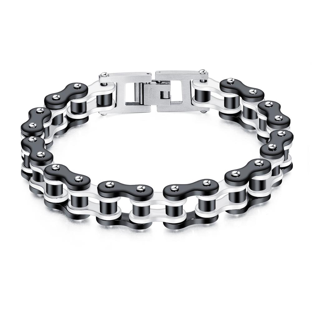 Grier Biker Fiets Kleur Motorcycle Chain Armband Punk Titanium Stalen Armband Mannen Armband Sieraden: 2