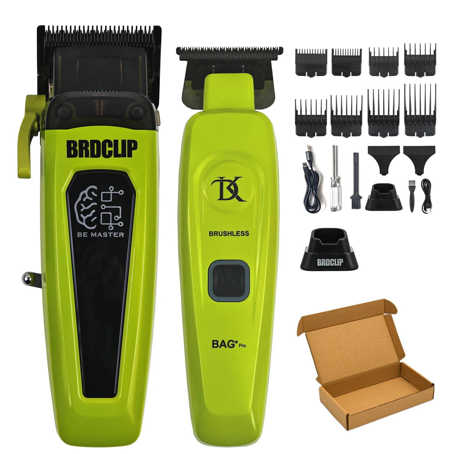 BRDCLIP 106 DK078 Professioneller Haarschneider 7500 U/min 7200 U/min Elektrischer Akku-Trimmer DLC-Klinge mit Ladestation Herrenfriseur
