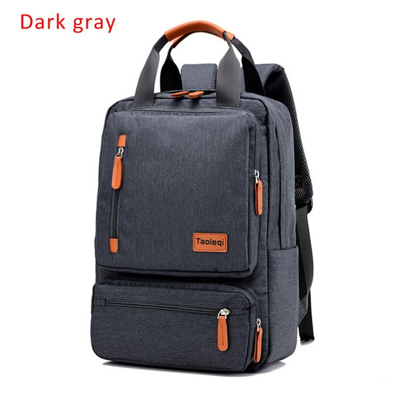 Afslappet computer rygsæk lys 15.6- tommer rejsetaske dame tyverisikret laptop rygsæk gråblå mochila: Mørkegrå