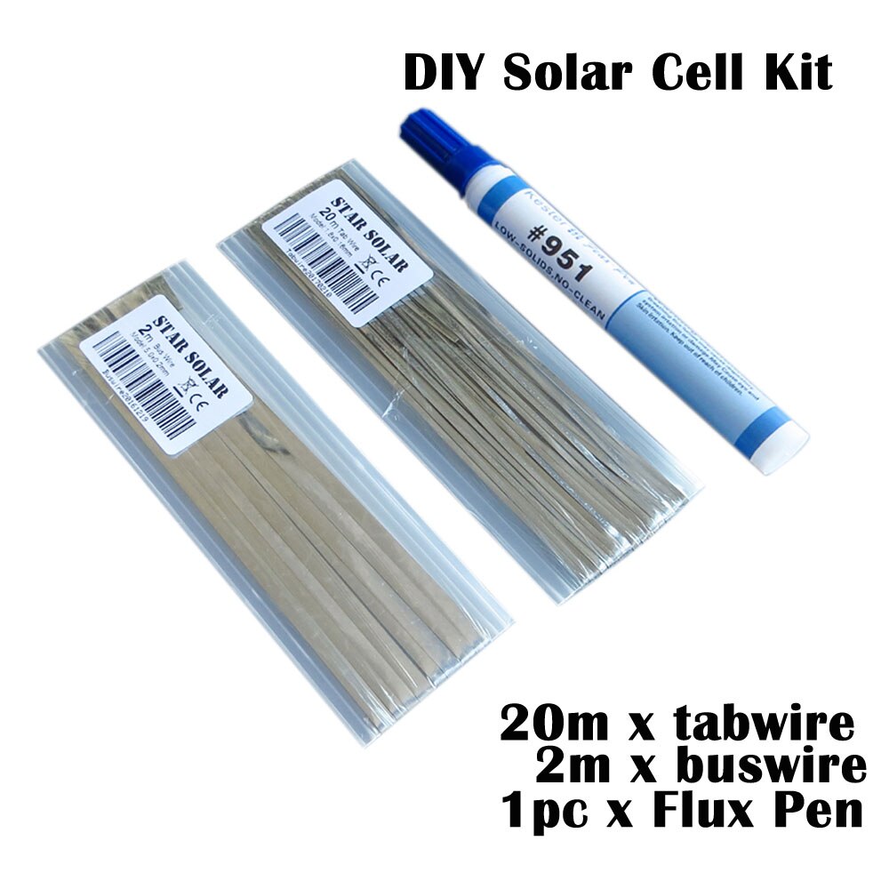 Solcelle fane bus bar ledning til pv bånd tabbing ledning til diy forbinde 951 kester flux pen lodning kolofonium pv solpanel: Default Title