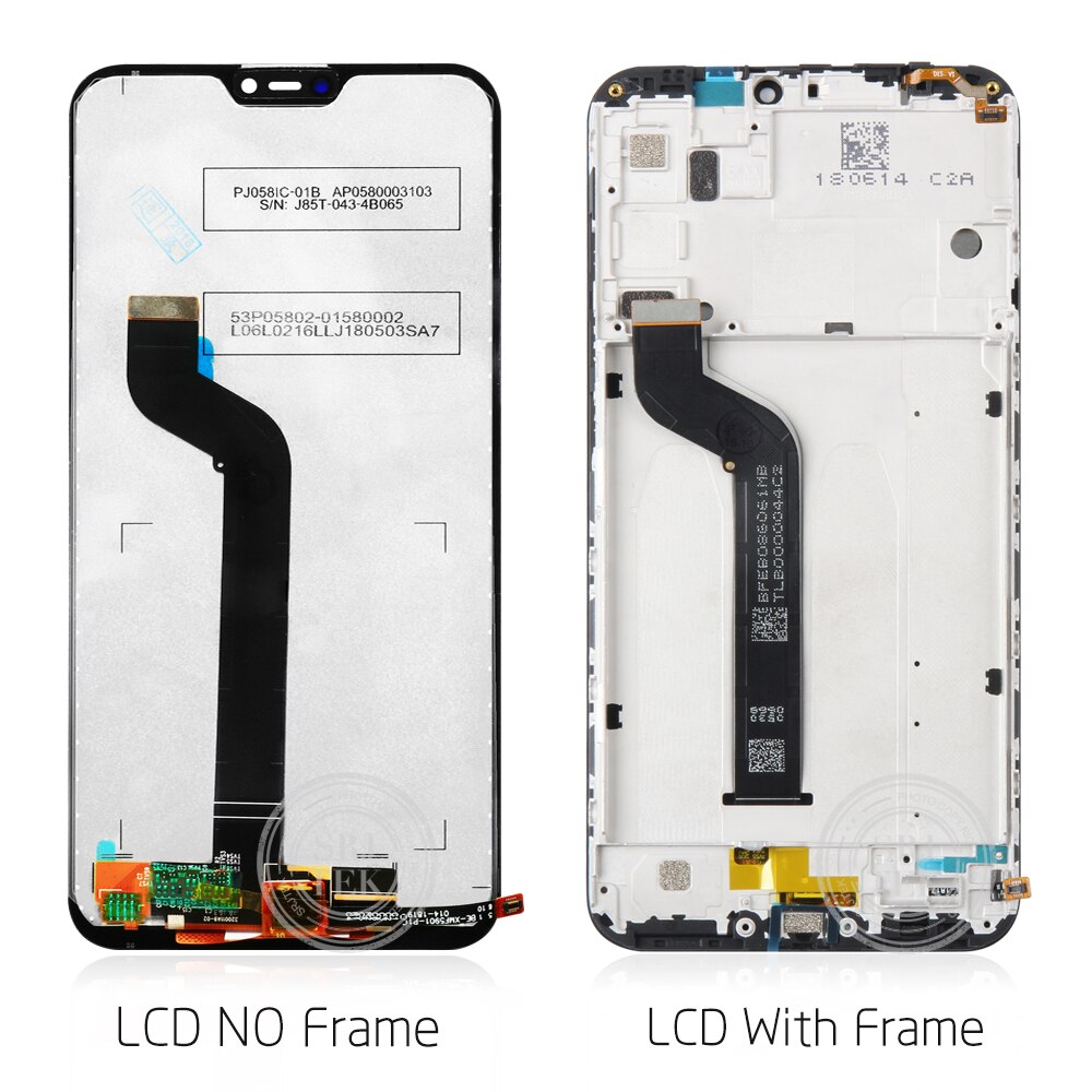 Srjtek pour XIAOMI Mi A2 Lite affichage matrice écran tactile numériseur assemblage complet avec cadre 5.84 ''pour Xiaomi Redmi 6 Pro LCD