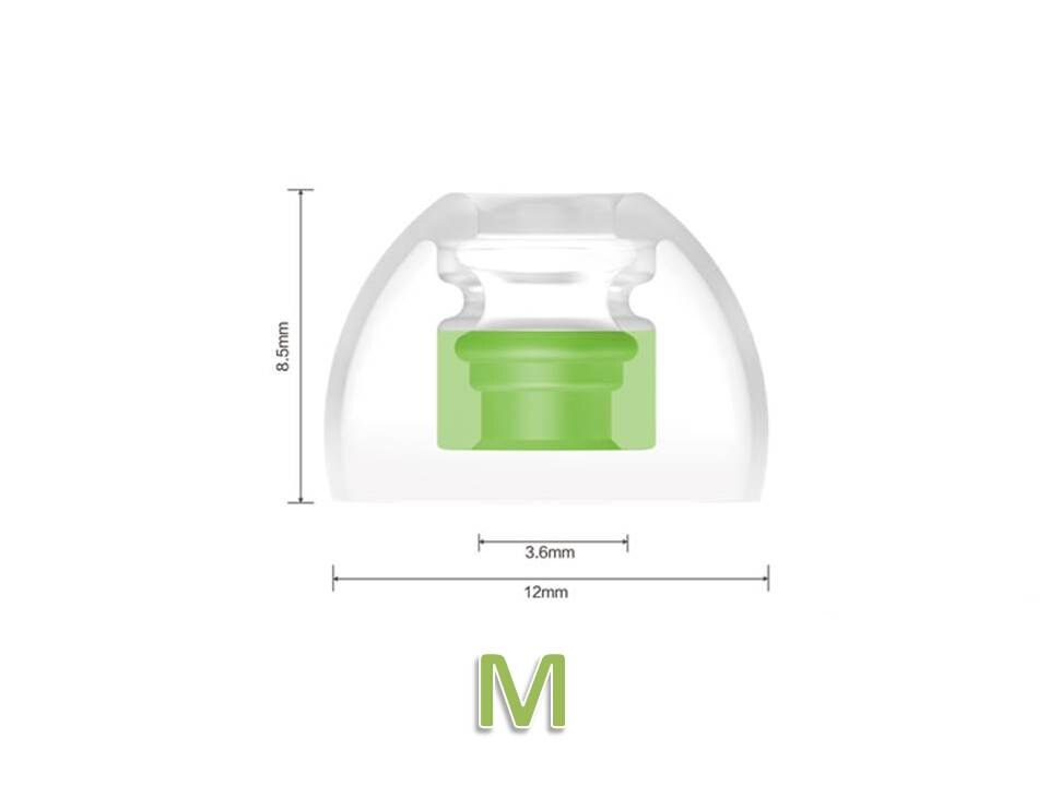 Spinfit  cp360 3.6mm siliconen oordopjes voor draadloze in-ear oordopjes (ssmls/ssmlm/slm): M