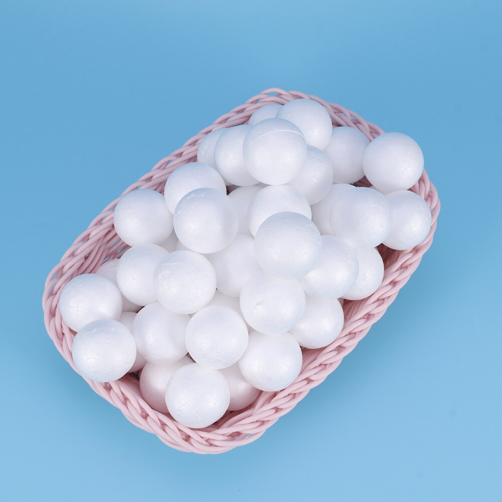 Boules de polystyrène rondes (2cm), 100 pièces, artisanat de modélisation de décoration de mariage, sphère ronde, articles de bricolage (2cm)
