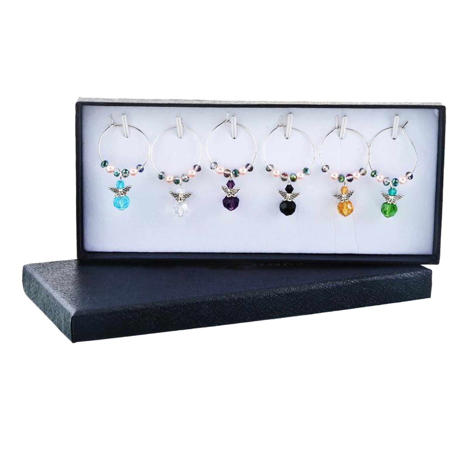 Charms de copa de vino, marcadores, Charms para copas, decoraciones de cóctel