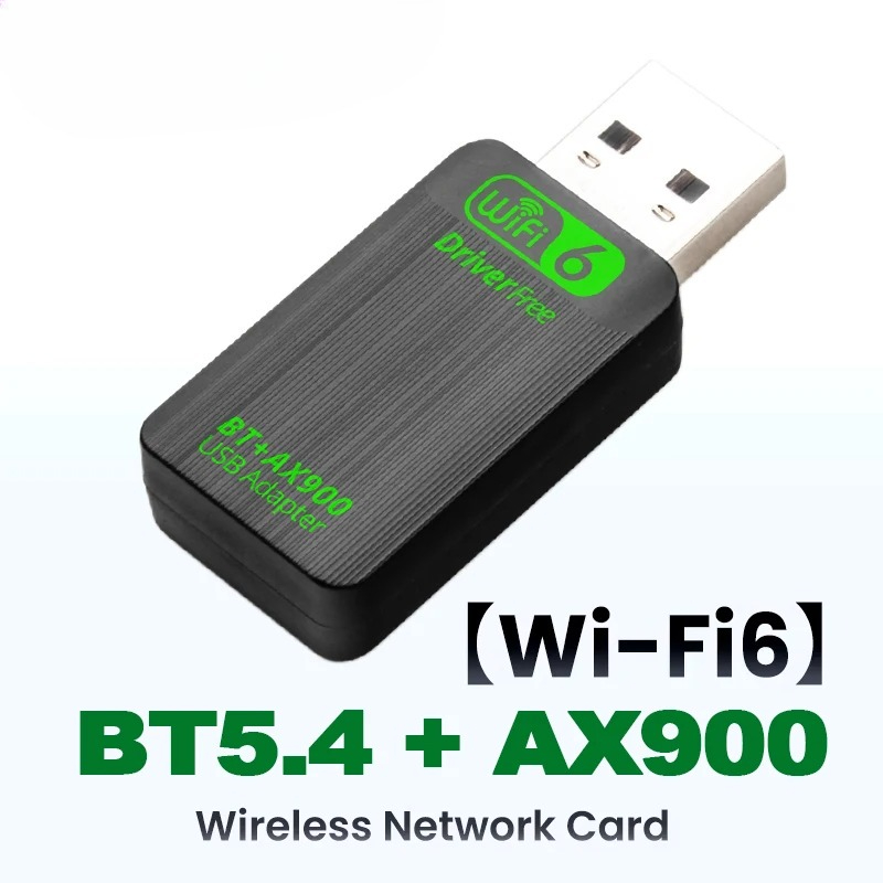 Neuer AX900 USB WiFi 6 Bluetooth 5.4 Adapter 2in1 Dongle Dual Band 2,4G & 5GHz USB WiFi Netzwerk Wireless Wlan Empfänger: Default Title