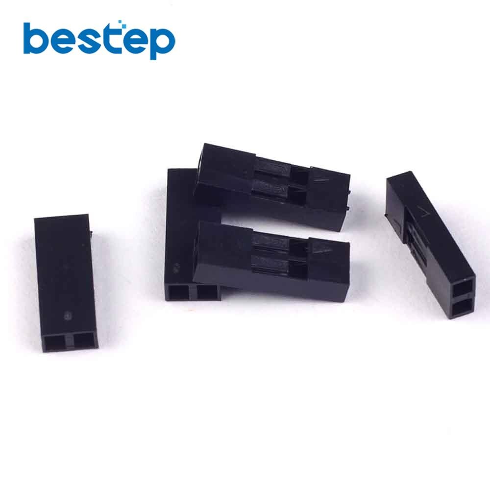 200 stk 2.54mm 2 pin 2p dupont stik dupont plast skal stik dupont jumper ledning kabel pin header