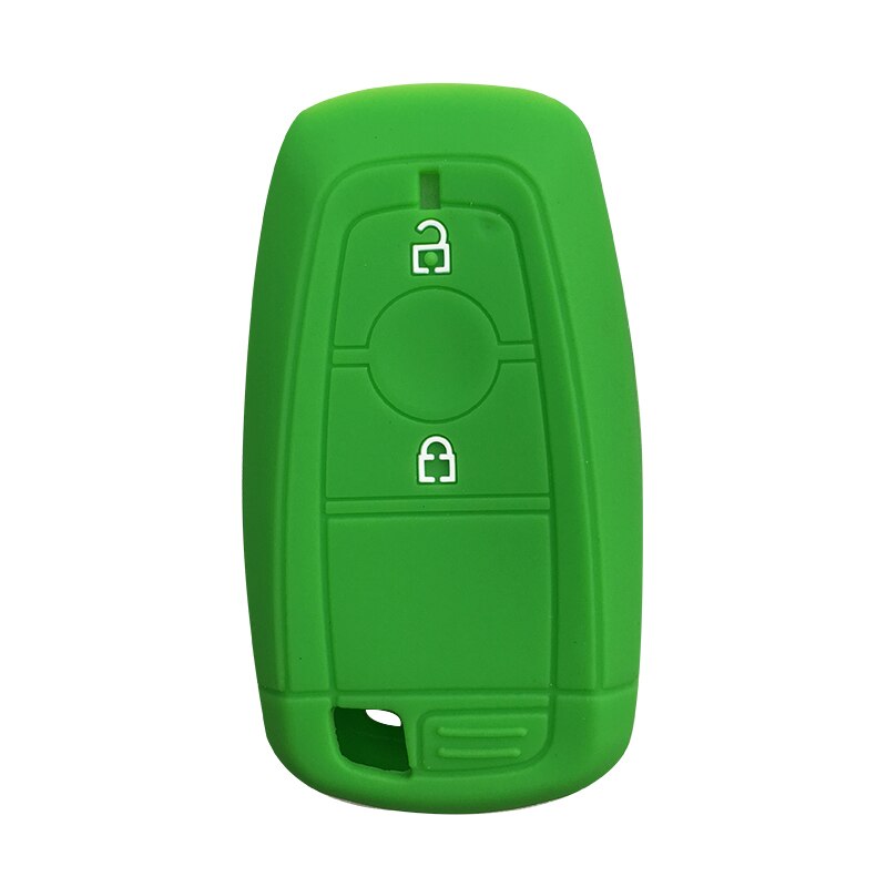 Silicone Key Case Cover for Ford EcoSport - Keyless Fob Shell Skin Keyring Key Chain Holder Protector for Keychain Alarm