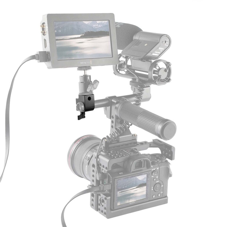 SmallRig Single 15mm Rod Clamp with Double 1/4-20 Female Thread for Articulating Arm - 842