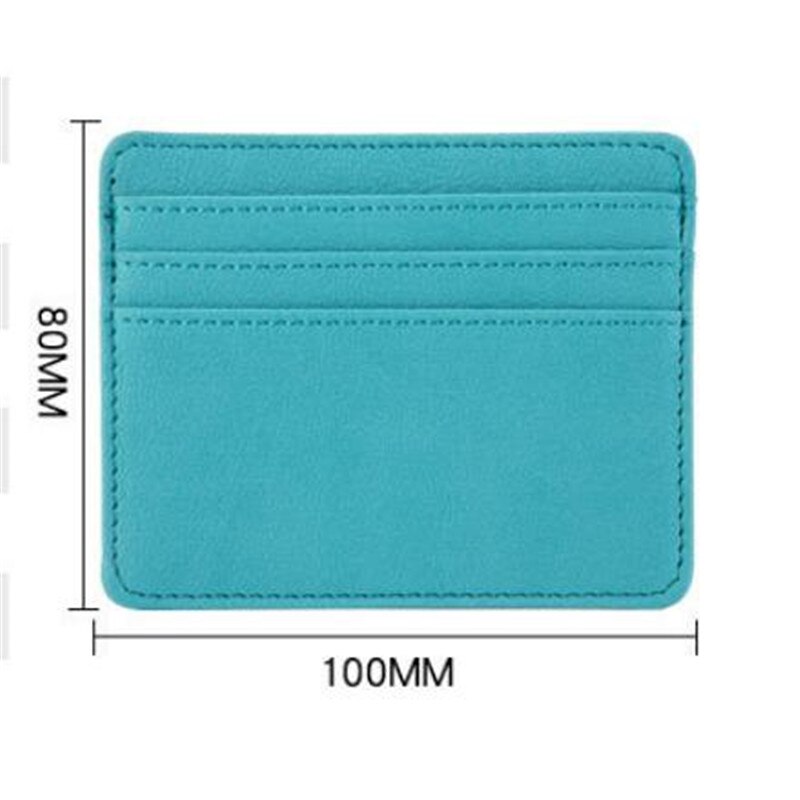 1Pc Pu Lederen Id Kaarthouder Snoep Kleur Bank Credit Card Box Multi Slot Slanke Card Case Portemonnee Vrouwen mannen Visitekaartje Cover