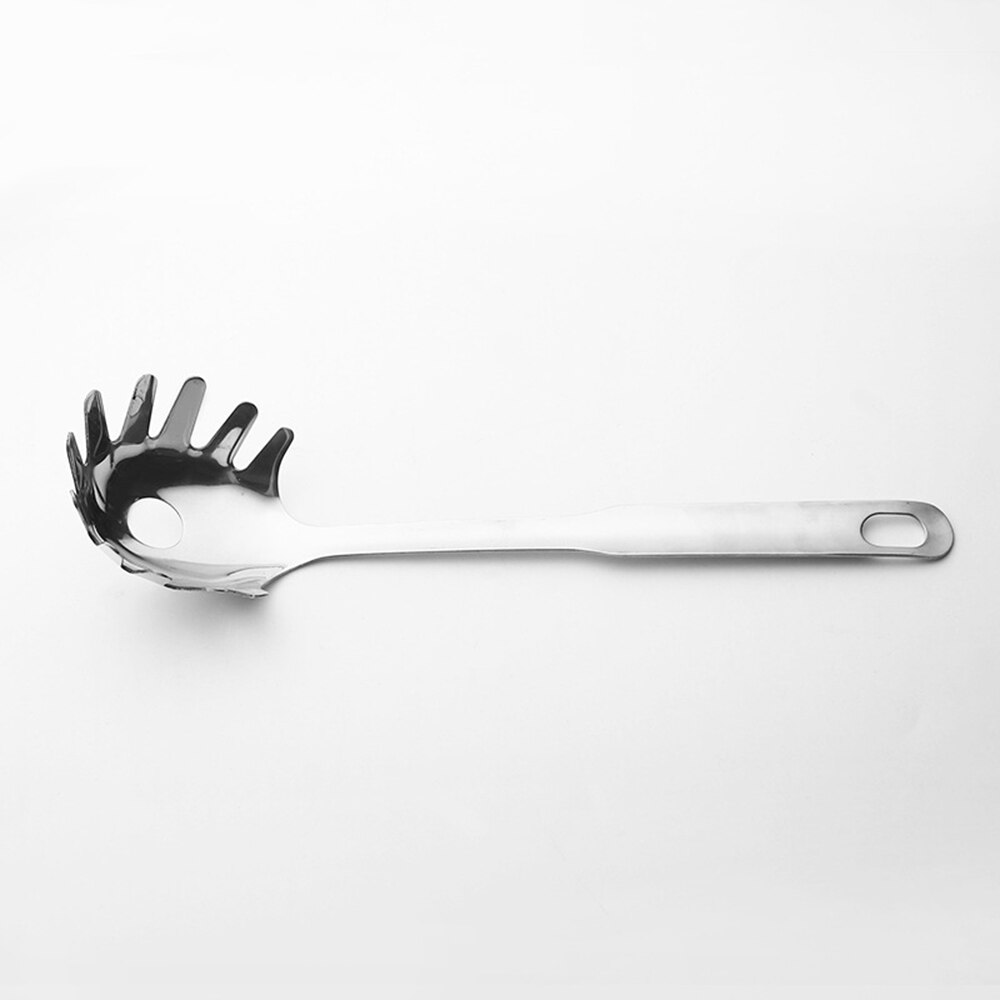 Servidor de Pasta de fideos de acero inoxidable, tenedor de Pasta de mango largo , cuchara de espagueti, herramienta de cocina, accesorios de cocina