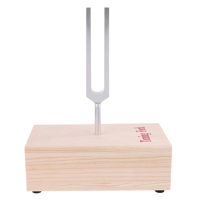 Paire de diapason en alliage d'aluminium (440Hz) en Bases bois pour des expériences de physique avec maillet et bases